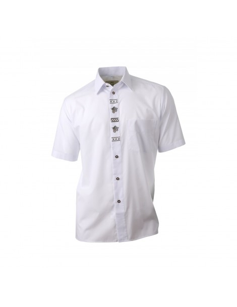 Košeľa DUBOVÝ LÍISTOK biela - krátky rukáv