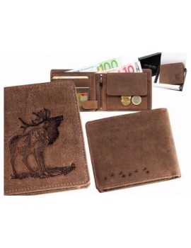 Peňaženka kožená jeleň v ruji ležatá