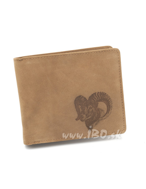 Peňaženka TETRAO kožená muflón ležatá