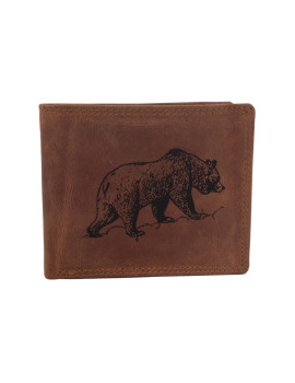 Pánska peňaženka MERCUCIO svetlohnedá vzor 99 medveď hnedý 2911908