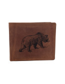 Pánska peňaženka MERCUCIO svetlohnedá vzor 99 medveď hnedý 2911908