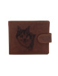 Pánska peňaženka MERCUCIO svetlohnedá vzor 2 vlk hlava 2911906