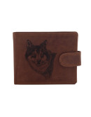 Pánska peňaženka MERCUCIO svetlohnedá vzor 2 vlk hlava 2911906